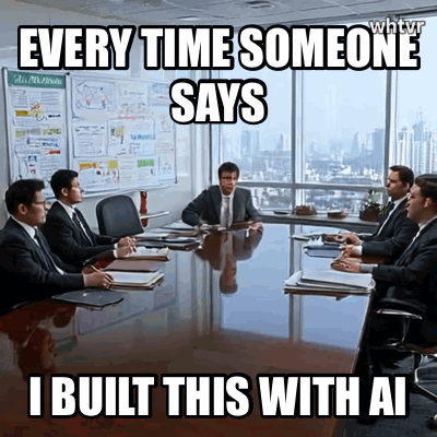 in a boardroom, with employees sitting around table with a whiteboard and windows. one of the employees stands up and jumps out the glass window and falls to his death